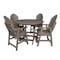 Highwood Usa Hamilton 5pc Round Counter Height Outdoor Patio Furniture Dining Set AD-CNA48-WBR - alternate 1